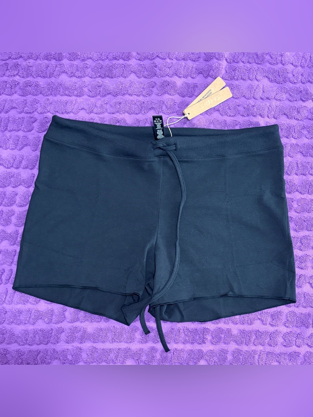 🖤 SKIMS Cotton Jersey Short | Soot Charcoal Gray | Size L | NWT 🏷️